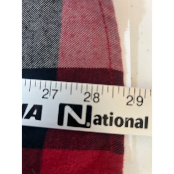 Mens Wrangler LS Red Black Plaid Flannel Button-Up Shirt L USA Keep Warm GIFT - Picture 6 of 7